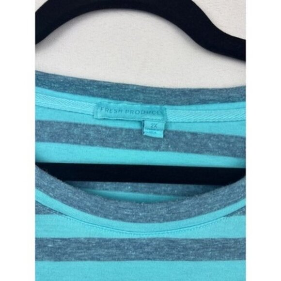 Fresh Produce Womens Striped Long Sleeve Top 2X - Picture 3 of 4